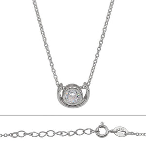 Necklace - .925 SS - 5mm CZ - #0845