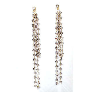 Earrings - Crystal Chandelier - taupe