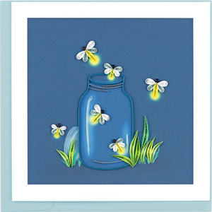 Fireflies - Blank - Fireflies in a Jar - Quilling Art